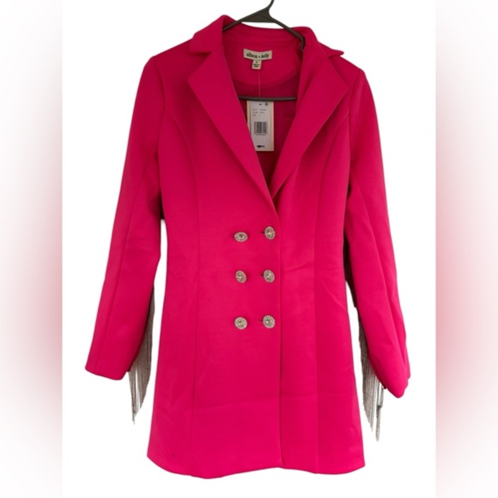 NWT Allison & Kelly Barbie Pink Country Music Festival Jacket Dress Size Small